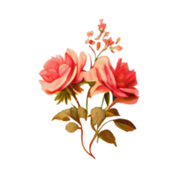 des roses aquarelle . ai généré png