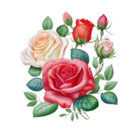 rosas aguarela . ai gerado png