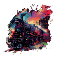 vapore locomotiva . ai generato png