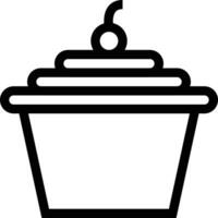 ilustración de vector de cupcake en un fondo. símbolos de calidad premium. iconos vectoriales para concepto y diseño gráfico.