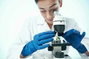 woman scientist biologist research diagnostics technology photo