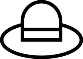 ilustración de vector de sombrero en un fondo. símbolos de calidad premium. iconos vectoriales para concepto y diseño gráfico.