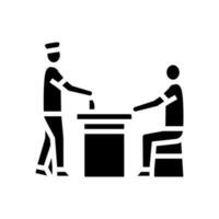 police interrogation crime glyph icon vector illustration