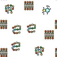 biotechnology chemistry science vector seamless pattern