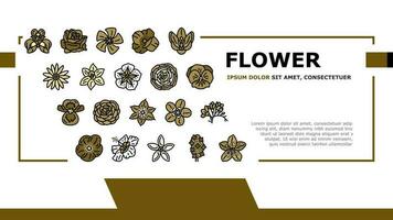 flower blossom spring landing header vector