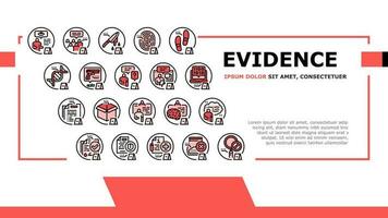 evidence crime police scene board landing header vector