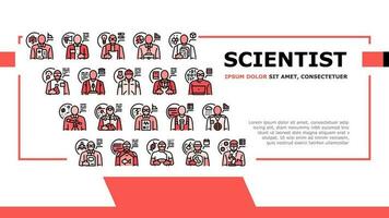 scientist laboratory lab science landing header vector