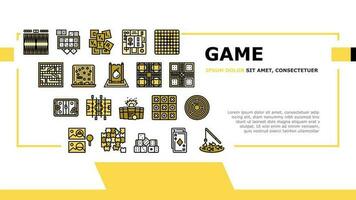 game table play board landing header vector