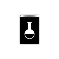 Book, flask vector icon illustration