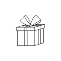 gift box line vector icon illustration