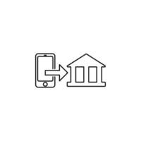 phone, bank, transfer vector icon illustration