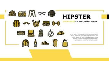 hipster retro Clásico antiguo estilo aterrizaje encabezamiento vector