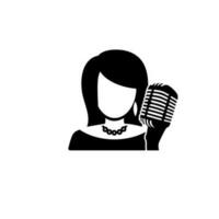 the singer avatar vector icon illustration