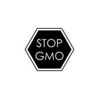 Stop GMO vector icon illustration