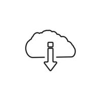 unloading from the cloud vector icon illustration