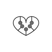 nano particles in the form of the heart vector icon illustration