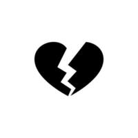 broken heart vector icon illustration