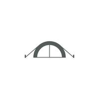 Tourist tent vector icon illustration