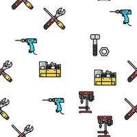 engineering tool work wrench vector seamless pattern