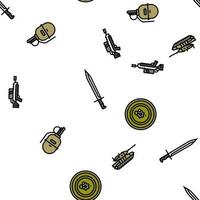 weapon war gun military army vector seamless pattern