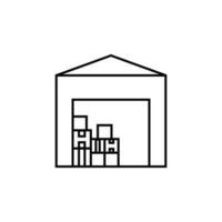 warehouse line vector icon illustration