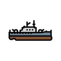 battleship weapon war color icon vector illustration