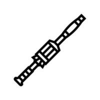 blowgun weapon military line icon vector illustration