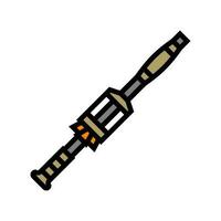 blowgun weapon military color icon vector illustration