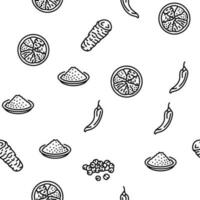 spice food herb leaf vector seamless pattern