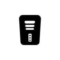 System unit of a computer vector icon illustration