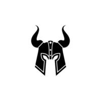 Warrior helmet vector icon illustration