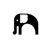 Simple elephant vector icon illustration