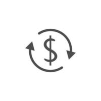 dollar turnover vector icon illustration
