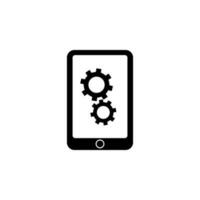 Smartphone application concept design vector icon illustration