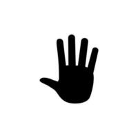 Hand, stop vector icon illustration