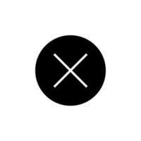 cross in a circle vector icon illustration