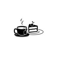 cup with cheesecake vector icon illustration