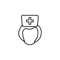 enfermero hembra vector icono ilustración