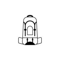 large backpack vector icon illustration