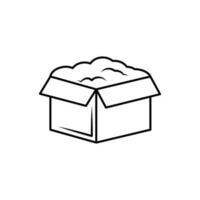 boxes with paralon vector icon illustration