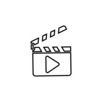 cine Entradas con un vídeo jugador vector icono ilustración