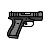 pistol weapon war color icon vector illustration