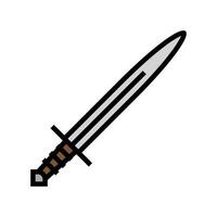 espada arma guerra color icono vector ilustración