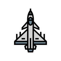 fighter jet weapon war color icon vector illustration