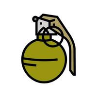 grenade weapon war color icon vector illustration