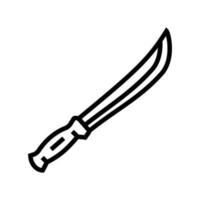 machete weapon war line icon vector illustration