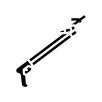 harpoon weapon military glyph icon vector illustration