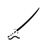 katana weapon military glyph icon vector illustration