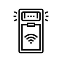 smart motion sensor home line icon vector illustration