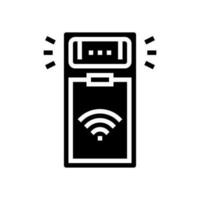 smart motion sensor home glyph icon vector illustration